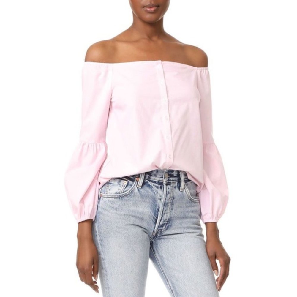 After Market small red striped off shoulder top